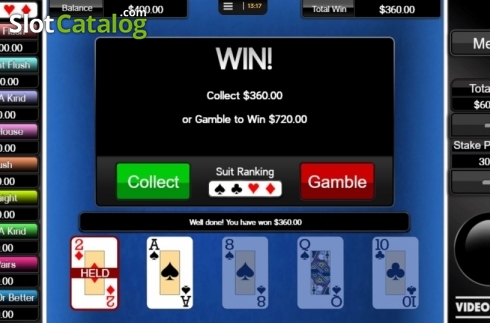 Schermo5. Video Poker (CORE Gaming) slot