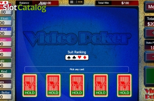 Game Screen. Video Poker (CORE Gaming) slot
