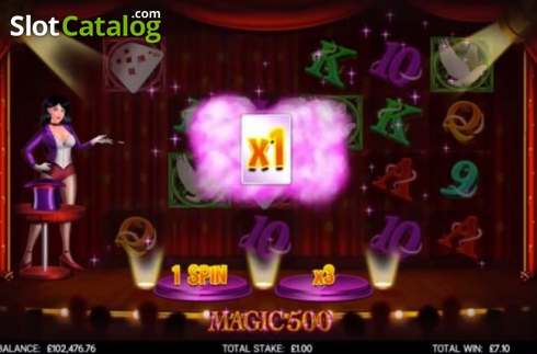 Multiplier. Magic 500 slot