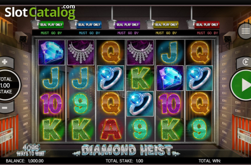 Bildschirm2. Diamond Heist slot
