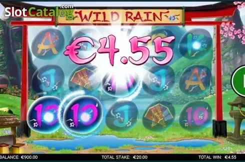 Win screen. Wild Rain slot