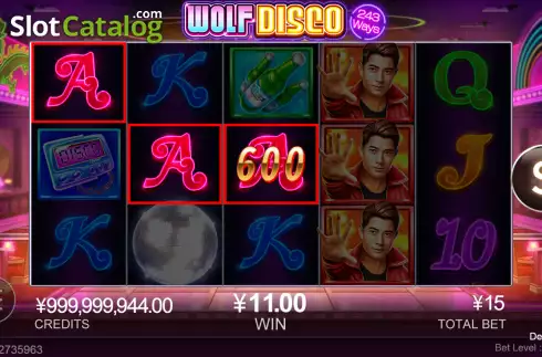 Win screen 2. Wolf Disco slot