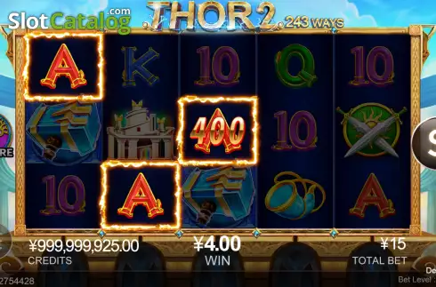 Win screen 2. Thor 2 slot
