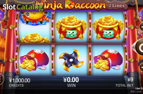 Bildschirm2. Ninja Raccoon slot