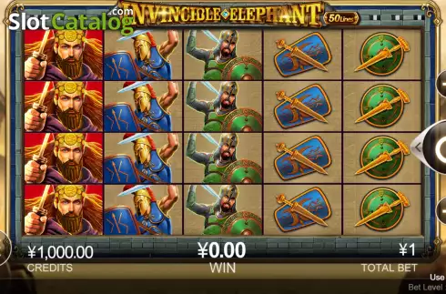 Game Screen. Invincible Elephant slot