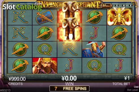Sticky Wilds Screen. Invincible Elephant slot