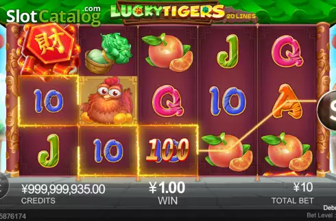 Win screen 2. Lucky Tigers slot