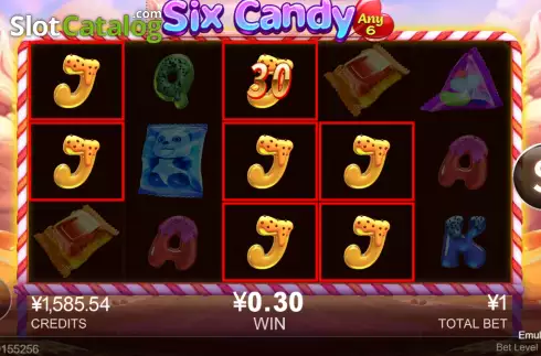 Win Screen 3. Six Candy slot