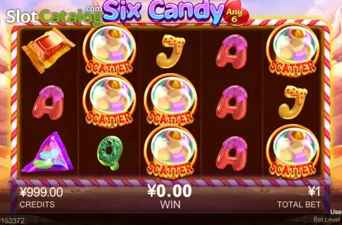 Free Spins Win Screen. Six Candy slot