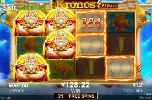 Big Win Screen. Kronos (CQ9Gaming) slot