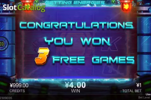 Bonus Game Win Screen 2. Getting Energies slot