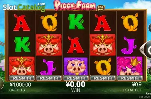 Game Screen. Piggy Farm slot
