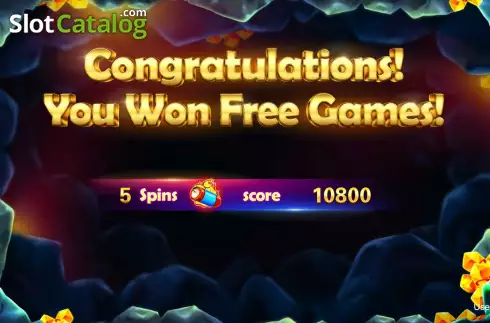 Free Spins Win Screen 2. Mine at Home slot