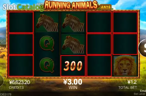 画面6. Running Animals カジノスロット