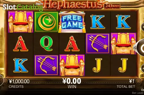 Game Screen. Hephaestus slot