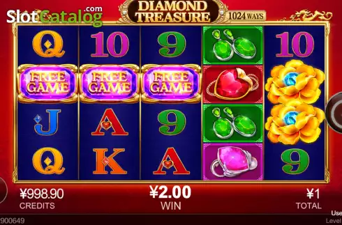 Win screen. Diamond Treasure slot