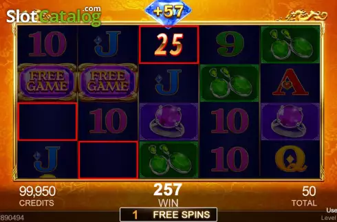 Free Spins screen 3. Diamond Treasure slot