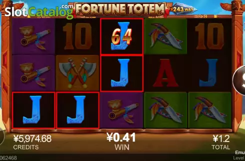Win screen. Fortune Totem slot