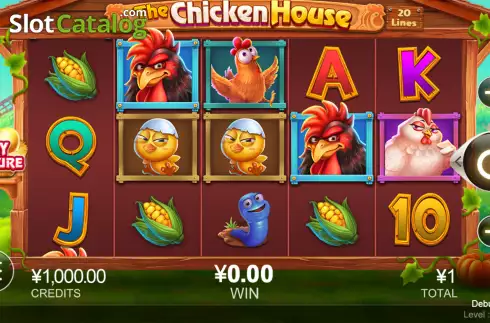 Reel screen. The Chicken House slot