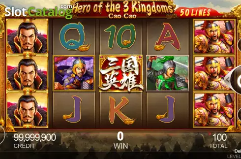 Game screen. Hero of the 3 Kingdoms Cao Cao slot