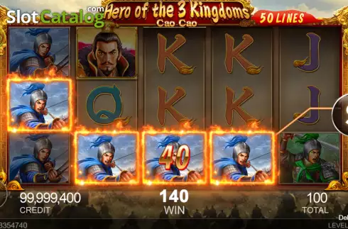 Win screen 2. Hero of the 3 Kingdoms Cao Cao slot