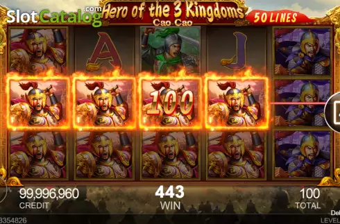 Win screen 3. Hero of the 3 Kingdoms Cao Cao slot
