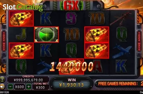 Free Spins Win Screen. 1945 slot