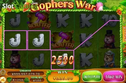 Win Screen. Gophers War slot