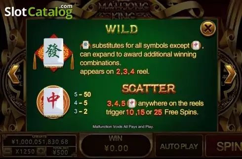 Wild Scatter. Mahjong King (CQ9 Gaming) slot
