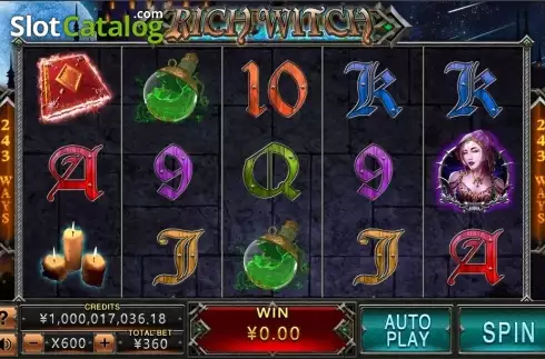 Reel Screen. Rich Witch slot