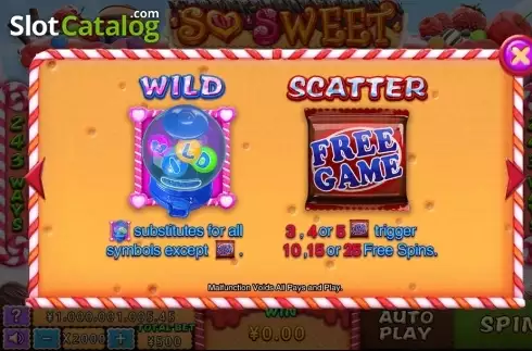 Wild & Scatter. So Sweet slot