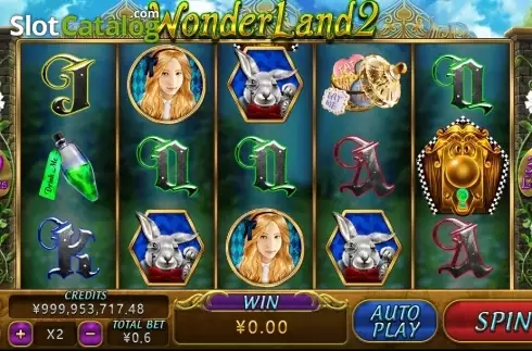 Bildschirm2. Wonderland 2 slot