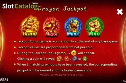 Jackpot. Treasure Bowl of Dragon Jackpot slot