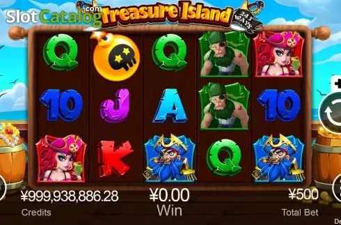 Reel Screen. Treasure Island (CQ9Gaming) slot