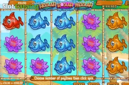 Game Workflow screen . Hoolah Hoolah Moolah slot