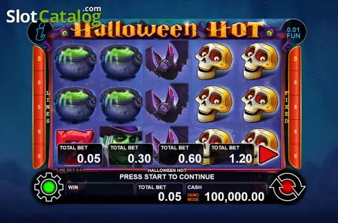 Reel screen. Halloween Hot slot