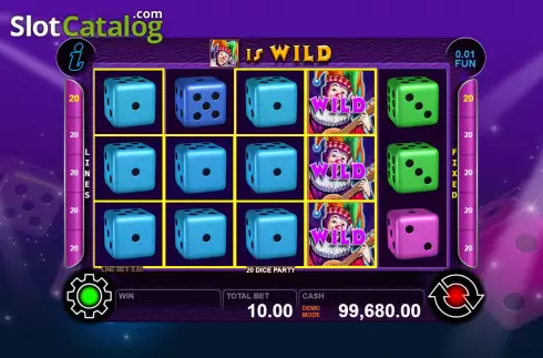 Win Screen. 20 Dice Party slot