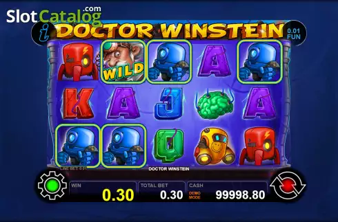 Win screen. Doctor Winstain slot