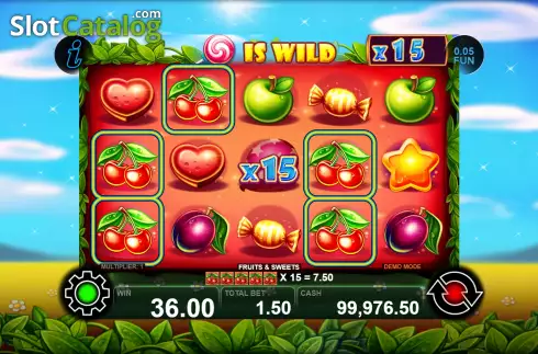 Free Spins Win Screen 4. Fruits and Sweets slot