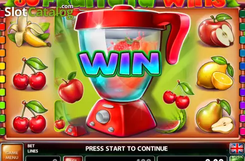 Win screen. 30 Fruitata Wins slot