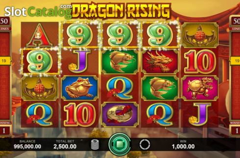 Win Screen 1. Dragon Rising slot