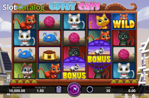 Bildschirm2. Cutey Cats slot