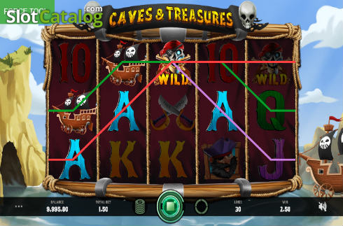 Bildschirm3. Caves and Treasures slot