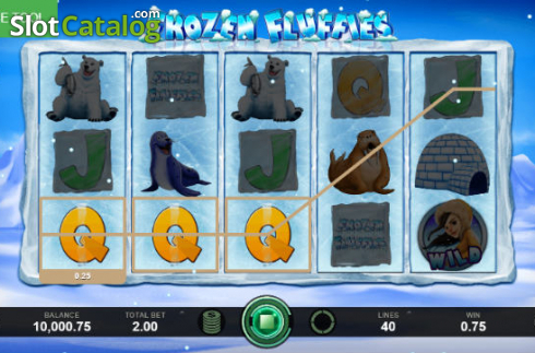 Win Screen. Frozen Fluffies slot