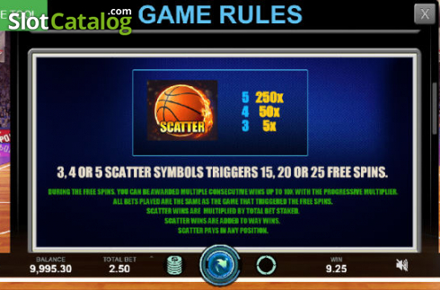 画面6. Basketball Pro カジノスロット