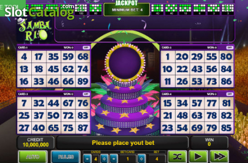 画面2. Bingo Samba Rio カジノスロット