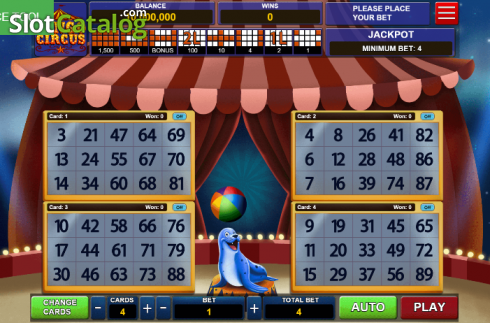 Pantalla2. Bingo Circus (Caleta Gaming) Tragamonedas 