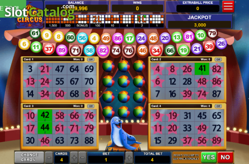 Schermo4. Bingo Circus (Caleta Gaming) slot