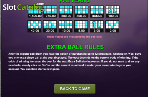 Bildschirm6. Bingo Bruxaria slot