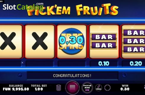 Ekran4. Pick' Em Fruits yuvası